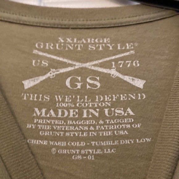 Grunt style men’s printed t shirt in green. Never worn. Size XXL. - Picture 3 of 3